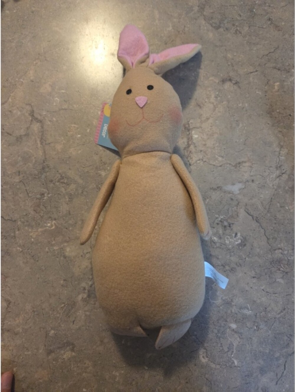 Happy Easter Plush Felt Stand-up Bunnies Rabbit Home Decor Egg Basket Long Ears